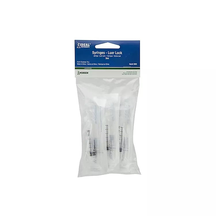 Ideal Disposable Luer Lock Syringe 6 Pack