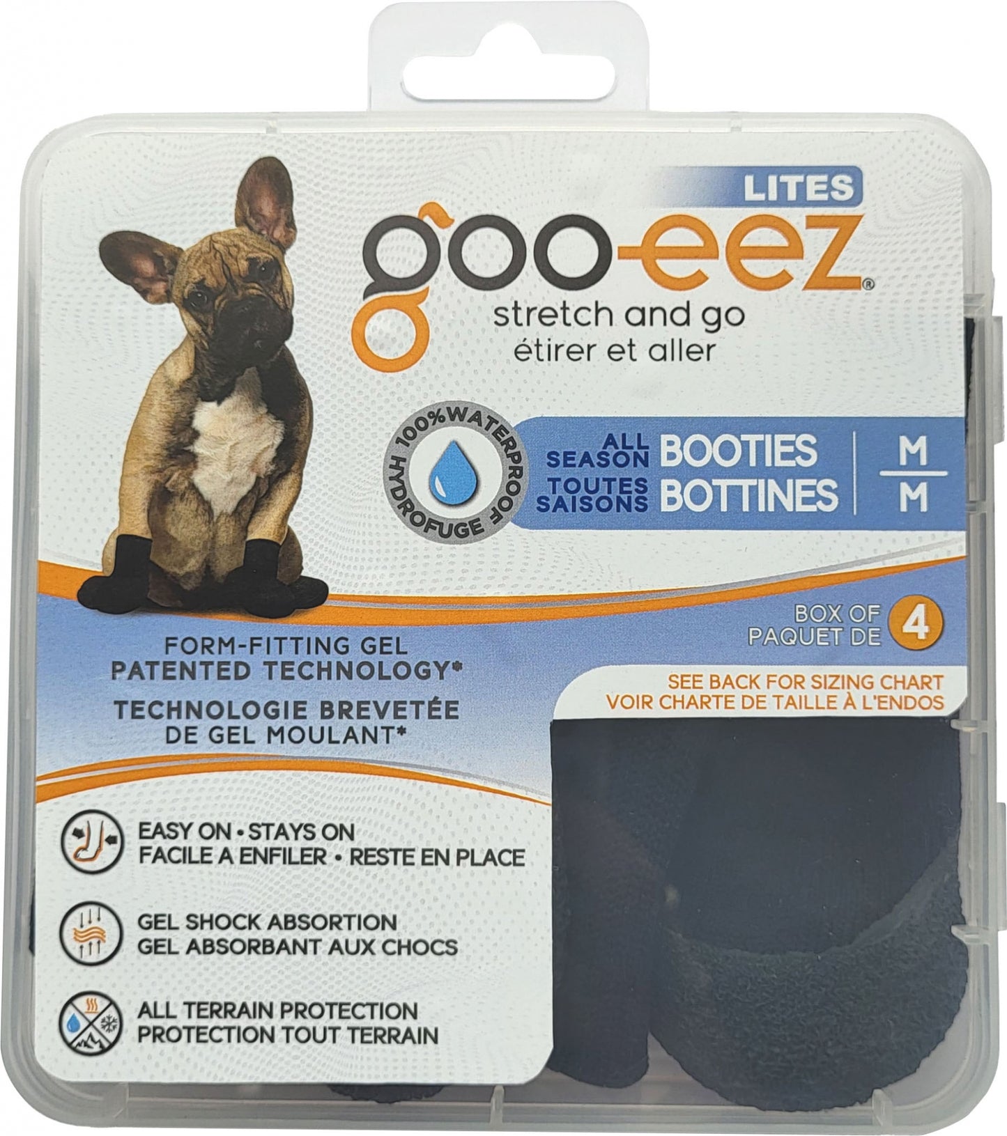 Goo-Eez Lites All Season Terrain Dog Booties - 4 Pack