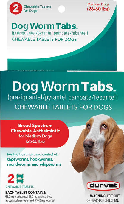 Durvet Dog Worm Chewable Tabs