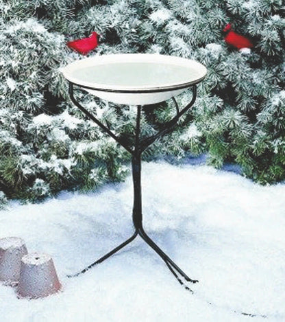 Heated Plastic Bird Bath with Stand