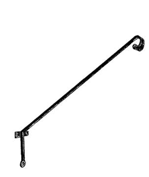 Fence And Deck Hook 1x0.25x4 Blk