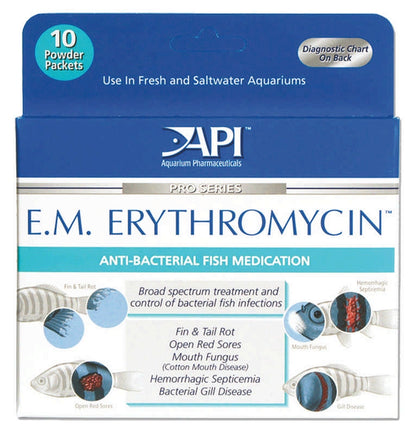 API E.M. Erythromycin Medication Powder Packets