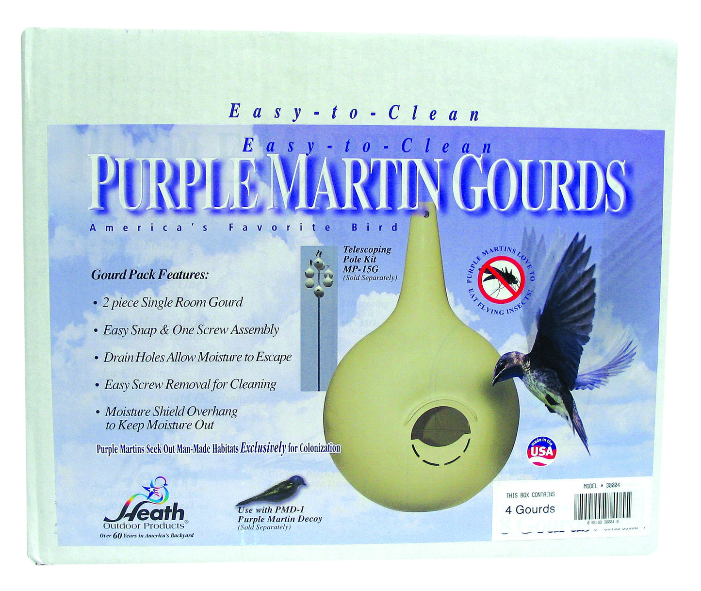 Heath Easy Clean Purple Martin Gourd