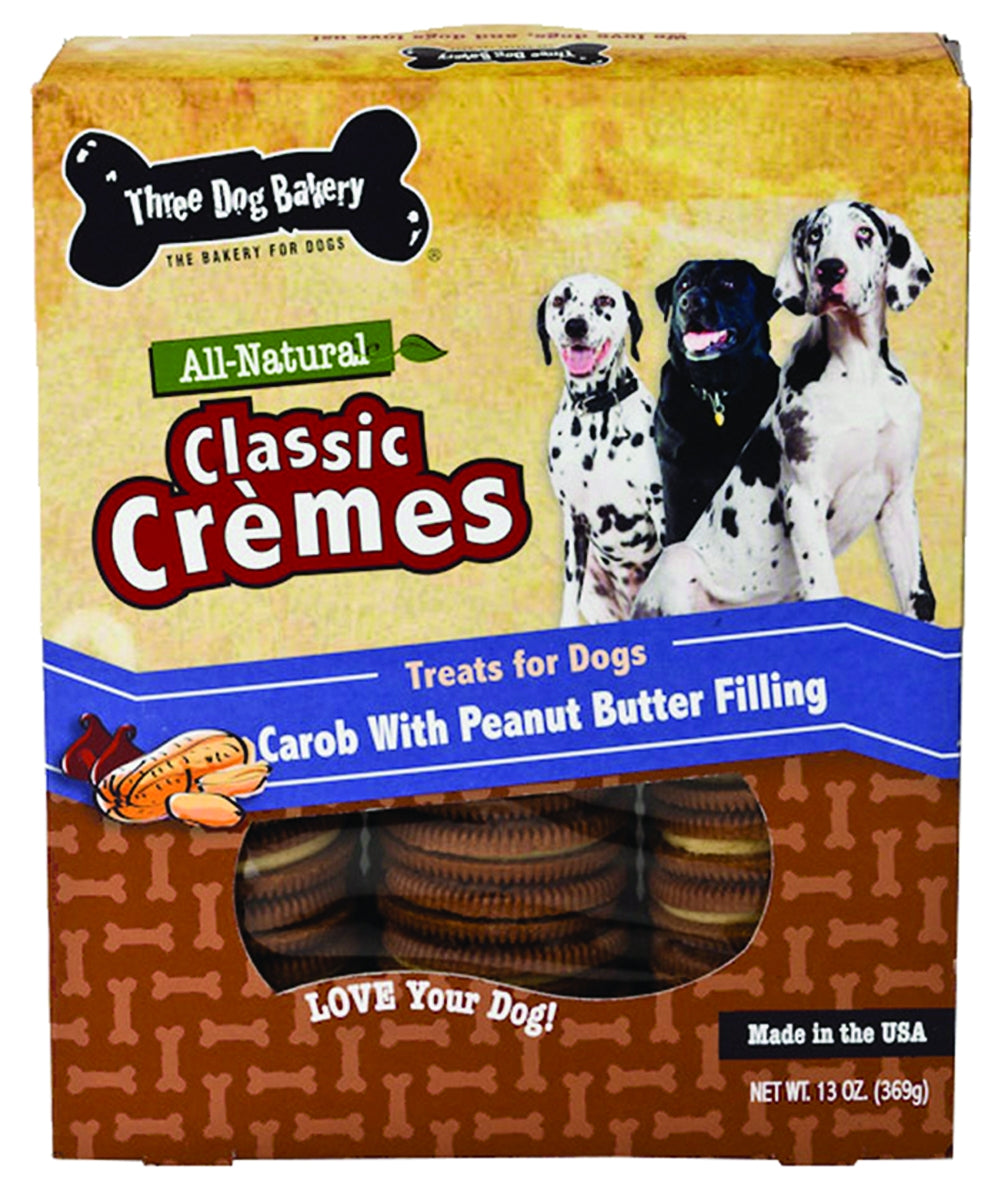 Three Dog Bakery Classic Cremes Carob Cookies