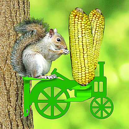 Audubon Tractor Corn Cob Squirrel Feeder Green