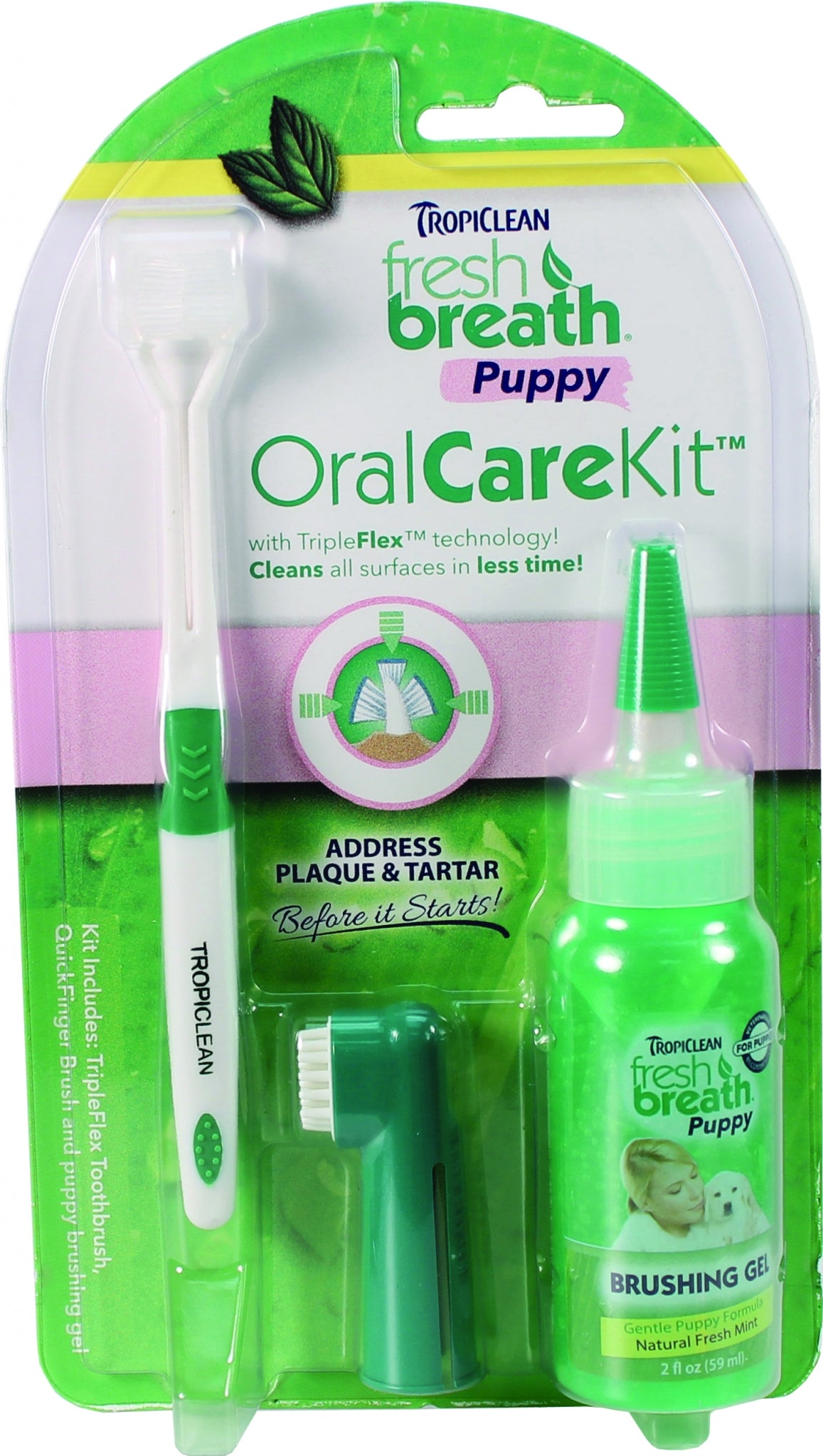 Tropiclean Fresh Breath Oral Care Kit For Puppies