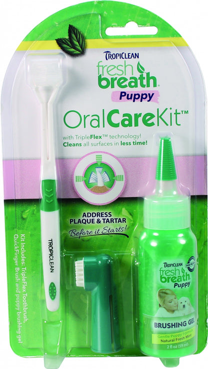 Tropiclean Fresh Breath Oral Care Kit For Puppies