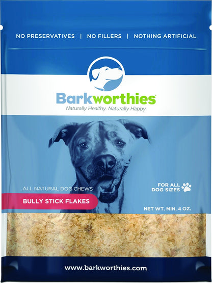 Barkworthies All Natural Bully Stick Flakes Dog Food Topper