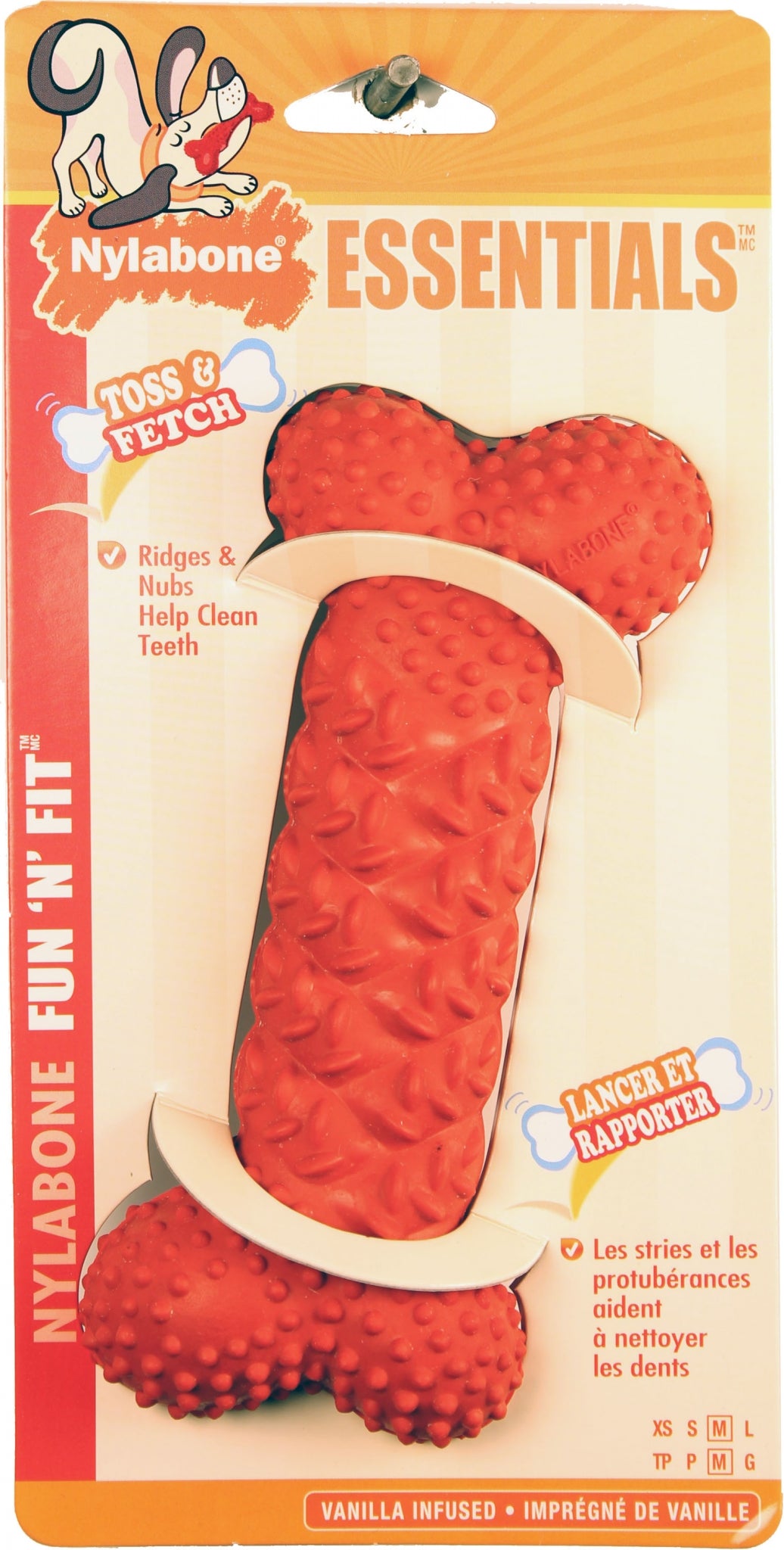 Nylabone Fun N Fit Rubber Braided Bone MD