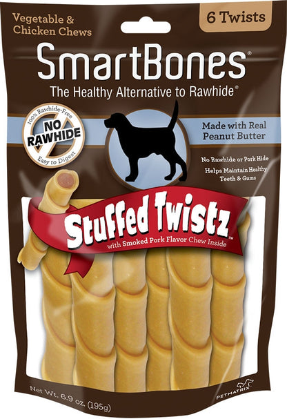 Smartbones Stuffed Twistz - Peanut Butter