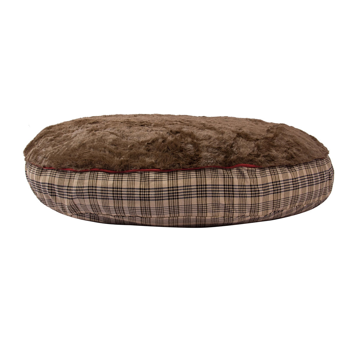 Baker Dog Bed With Baker Plaid Trim - Round