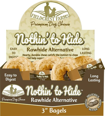 Fieldcrest Farms Nothin' To Hide Rawhide Alternative Bagel Dog Chews