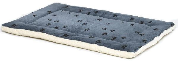 Midwest Paw Print Reversible Fleece Stuffed Bed